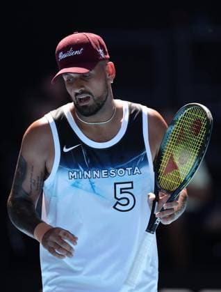 Nick Kyrgios of Australia in action Australian Open, Saturday Previews, Tennis, Melbourne Park, Melbourne, Australia - 11 Jan 2025  Copyright: xEllaxLing Shutterstockx 15095107bi