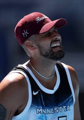 Nick Kyrgios of Australia smiles during practice Australian Open, Saturday Previews, Tennis, Melbourne Park, Melbourne, Australia - 11 Jan 2025  Copyright: xEllaxLing Shutterstockx 15095107be