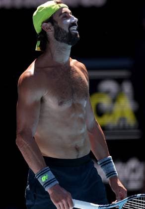 Jordan Thompson of Australia practices shirtless Australian Open, Saturday Previews, Tennis, Melbourne Park, Melbourne, Australia - 11 Jan 2025  Copyright: xEllaxLing Shutterstockx 15095107az