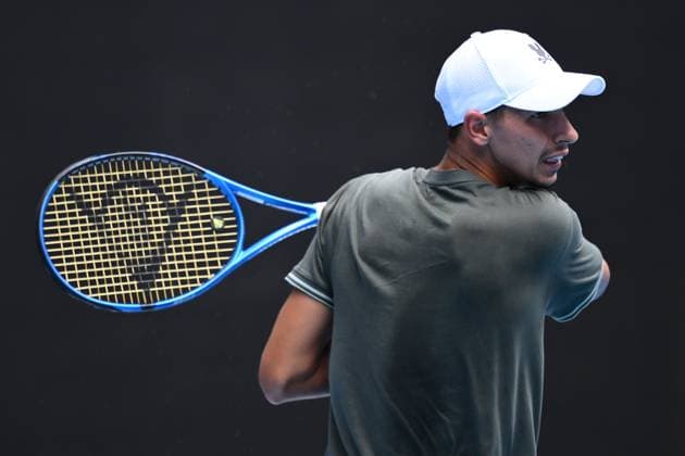 TENNIS AUSTRALIAN OPEN PRACTICE, Alexei Popyrin of Australia during a practice session ahead of the Australian Open at Melbourne Park in Melbourne, Saturday, January 11, 2025. ( NO ARCHIVING, EDITORIAL USE ONLY, NO USE IN BOOKS WITHOUT CONSENT Melbourne Victoria Australia  Copyright: xJOELxCARRETTx 20250111137718401596