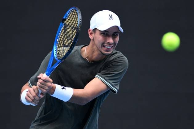TENNIS AUSTRALIAN OPEN PRACTICE, Alexei Popyrin of Australia during a practice session ahead of the Australian Open at Melbourne Park in Melbourne, Saturday, January 11, 2025. ( NO ARCHIVING, EDITORIAL USE ONLY, NO USE IN BOOKS WITHOUT CONSENT Melbourne Victoria Australia  Copyright: xJOELxCARRETTx 20250111147677888697