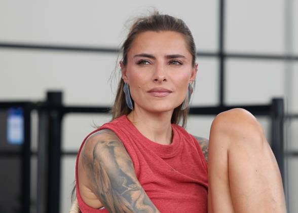 Alexander Zverev girlfriend Sophia Thomalla watches training, Australian Open 2024, Melbourne Park, Melbourne, Victoria, Australia Copyright: xJuergenxHasenkopfx