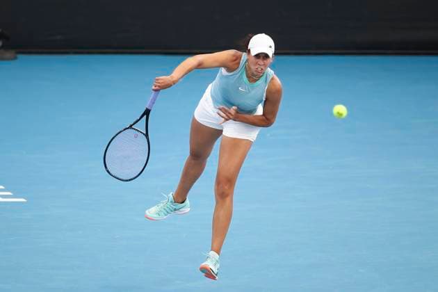TENNIS ADELAIDE INTERNATIONAL, Madison Keys of the USA in the Women?s Final match against Jessica Pegula of the USA during the Adelaide International at Memorial Drive Tennis Club in Adelaide, Saturday, January 11, 2025. ( NO ARCHIVING, EDITORIAL USE ONLY, NO USE IN BOOKS WITHOUT CONSENT ADELAIDE SOUTH AUSTRALIA AUSTRALIA  Copyright: xMATTxTURNERx 20250111180503616676