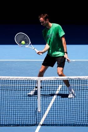 January 11, 2025: MELBOURNE, AUSTRALIA - JANUARY 11: Daniil Medvedev during practice ahead of the 2025 Australian Open at Melbourne Park on January 11, 2025 in Melbourne, Australia. - ZUMAp121 20250111_zsp_p121_007 Copyright: xChrisxPutnamx