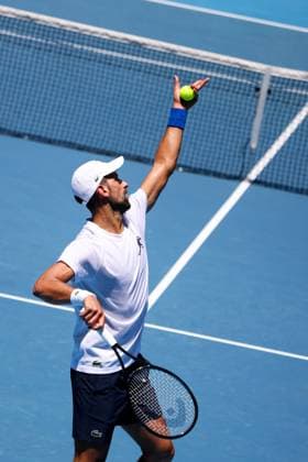 January 11, 2025: MELBOURNE, AUSTRALIA - JANUARY 11: Novak Djokovic of Serbia during practice ahead of the 2025 Australian Open at Melbourne Park on January 11, 2025 in Melbourne, Australia. - ZUMAp121 20250111_zsp_p121_011 Copyright: xChrisxPutnamx
