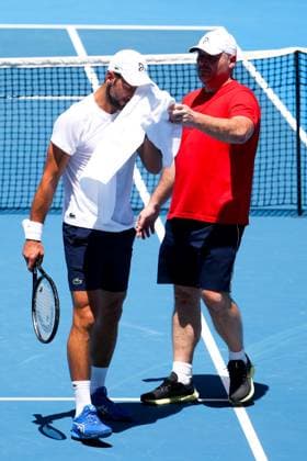 January 11, 2025: MELBOURNE, AUSTRALIA - JANUARY 11: Novak Djokovic of Serbia during practice ahead of the 2025 Australian Open at Melbourne Park on January 11, 2025 in Melbourne, Australia. - ZUMAp121 20250111_zsp_p121_015 Copyright: xChrisxPutnamx