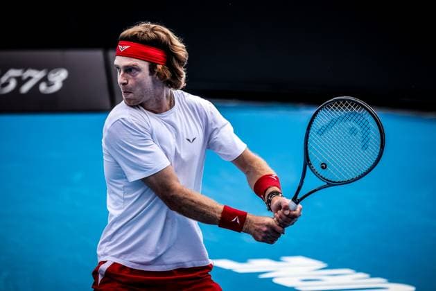 January 11, 2025: MELBOURNE, AUSTRALIA - JANUARY 11: Andrey Rublev during practice ahead of the 2025 Australian Open at Melbourne Park on January 11, 2025 in Melbourne, Australia. - ZUMAp121 20250111_zsp_p121_021 Copyright: xChrisxPutnamx