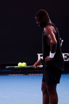 January 11, 2025: MELBOURNE, AUSTRALIA - JANUARY 11: Frances Tiafoe of USA during practice ahead of the 2025 Australian Open at Melbourne Park on January 11, 2025 in Melbourne, Australia. - ZUMAp121 20250111_zsp_p121_026 Copyright: xChrisxPutnamx