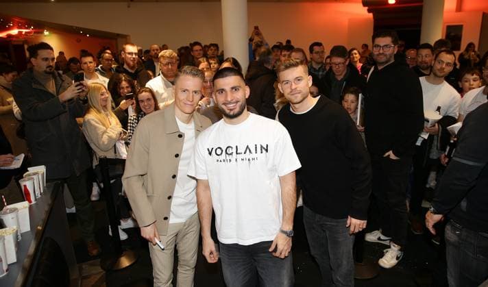 Stuttgart , Documentary Our Team The European Home Championship 2024 at CinemaxX Stuttgart SI Centrum , from left Chris Führich Deniz Undav Maximilian Mittelstädt