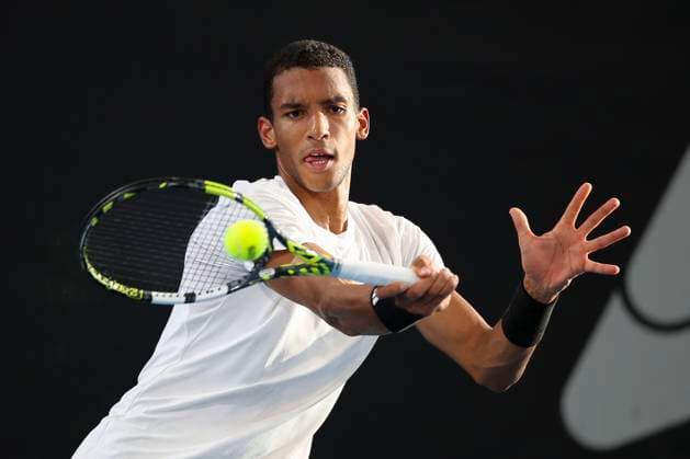 TENNIS ADELAIDE INTERNATIONAL, Felix Auger-Aliassime of Canada in the Men?s Final match against Sebastian Korda of the USA during the Adelaide International at Memorial Drive Tennis Club in Adelaide, Saturday, January 11, 2025. ( NO ARCHIVING, EDITORIAL USE ONLY, NO USE IN BOOKS WITHOUT CONSENT ADELAIDE SOUTH AUSTRALIA AUSTRALIA  Copyright: xMATTxTURNERx 20250111153706515069