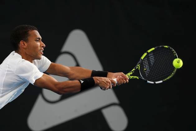 TENNIS ADELAIDE INTERNATIONAL, Felix Auger-Aliassime of Canada in the Men?s Final match against Sebastian Korda of the USA during the Adelaide International at Memorial Drive Tennis Club in Adelaide, Saturday, January 11, 2025. ( NO ARCHIVING, EDITORIAL USE ONLY, NO USE IN BOOKS WITHOUT CONSENT ADELAIDE SOUTH AUSTRALIA AUSTRALIA  Copyright: xMATTxTURNERx 20250111196067227217