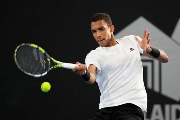 TENNIS ADELAIDE INTERNATIONAL, Felix Auger-Aliassime of Canada in the Men?s Final match against Sebastian Korda of the USA during the Adelaide International at Memorial Drive Tennis Club in Adelaide, Saturday, January 11, 2025. ( NO ARCHIVING, EDITORIAL USE ONLY, NO USE IN BOOKS WITHOUT CONSENT ADELAIDE SOUTH AUSTRALIA AUSTRALIA  Copyright: xMATTxTURNERx 20250111123489544930