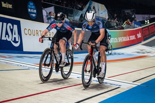 WINKLER Oskar, KOKAS Raphael Sixdays Bremen 2025 Team 8 NORDWEST TICKET WINKLER Oskar DEN Black KOKAS Raphael AUT Red Landscape horizontal Landscape Event Event Sixdays Bremen 2025 Category Category Cycling Track Cycling Sixdays Elite Men Location Location Europe Germany Bremen ÖVB Arena Discipline Madison Distance m Date Date 10 01 2025 Friday Day 1
