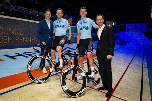 EEFTING Roy, ABMA Elmar Sixdays Bremen 2025 Team 2 VILSA ABMA Elmar NED Black EEFTING Roy NED Red Landscape horizontal Landscape Event Event Sixdays Bremen 2025 Category Category Category Cycling Track Cycling Sixdays Elite Men Location Location Europe Germany Bremen ÖVB Arena Discipline Madison Distance m Date Date 10 01 2025 Friday Day 1