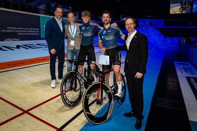 WINKLER Oskar, KOKAS Raphael Sixdays Bremen 2025 Team 8 NORDWEST TICKET WINKLER Oskar DEN Black KOKAS Raphael AUT Red Landscape horizontal Landscape Event Event Sixdays Bremen 2025 Category Category Cycling Track Cycling Sixdays Elite Men Location Location Europe Germany Bremen ÖVB Arena Discipline Madison Distance m Date Date 10 01 2025 Friday Day 1