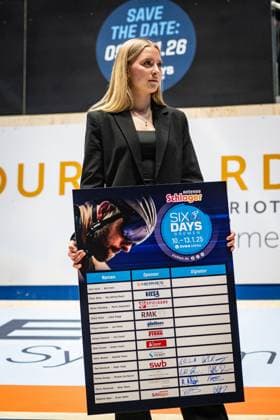 Signing In Table Sixdays Bremen 2025 Signing In Table Landscape horizontal Landscape Event Event Sixdays Bremen 2025 Category Category Cycling Track Cycling Sixdays Elite Location Location Europe Germany Bremen ÖVB Arena Discipline Distance m Date Date 10 01 2025 Friday Day 1