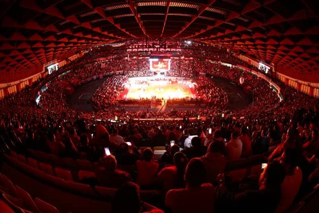 Panoramic view of the arena during the Euroleague regular season basketball match between Olympiacos Piraeus and FC Bayern Munich held at Peace and Friendship Stadium in Piraeus, Greece, 11 January 2024. IMAGO ONE INCH PRODUCTIONS PIRAEUS Greece Copyright: xOnexInchxProductionsx 6430513