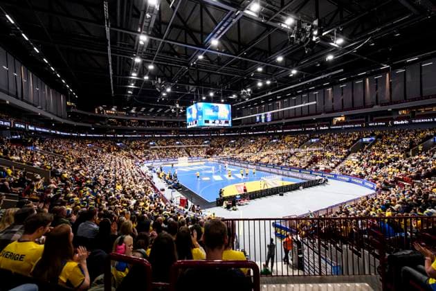 250111 General view of Malmö Arena during the international friendly handball match between Sweden and Iceland on January 11, 2025 in Malmö Photo Christoffer Borg Mattisson BILDBYRAN COP 261 CB0407 handball handball handball international friendly sverige sweden island iceland bbeng genre  Copyright: CHRISTOFFERxBORGxMATTISSON BB250111CB088