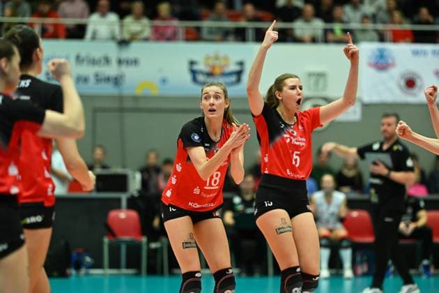 Sarah Straube Dresdner SC, 18 Dresdner SC vs Allianz MTV Stuttgart, 1 Volleyball Bundesliga Women, Season 2024 2025, 11 01 2025 Dresdner SC vs Allianz MTV Stuttgart, 1 Volleyball Bundesliga Women, Season 2024 2025, 11 01 2025 Dresden Copyright: xEibner-Pressefoto PatrickxHoepnex EP_PHR