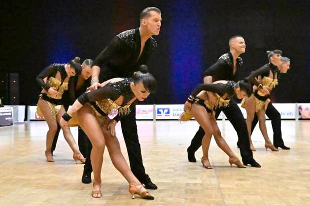 GER Dancing, 1 Bundesliga of Latin formations 11 01 2025, GER Dancing, 1 Bundesliga of Latin formations,, preliminary round, in the picture Blau Weiss Buchholz A with the theme On the dancefloor nordphotoxGmbH xWitke nph00002
