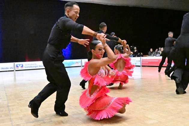 GER Dancing, 1 Bundesliga of Latin formations 11 01 2025, GER Dancing, 1 Bundesliga of Latin formations,, preliminary round, in the picture TSC Residenz Ludwigsburg A with the theme Power of Music nordphotoxGmbH xWitke nph00002