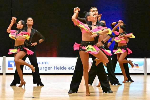 GER Dancing, 1 Bundesliga of Latin formations 11 01 2025, GER Dancing, 1 Bundesliga of Latin formations,, preliminary round, in the picture TSG Bietigheim A with the theme Heart and Soul nordphotoxGmbH xWitke nph00002