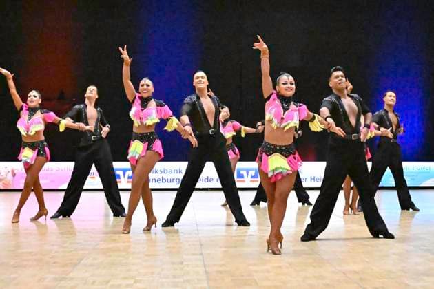GER Dancing, 1 Bundesliga of Latin formations 11 01 2025, GER Dancing, 1 Bundesliga of Latin formations,, preliminary round, in the picture TSG Bietigheim A with the theme Heart and Soul nordphotoxGmbH xWitke nph00002