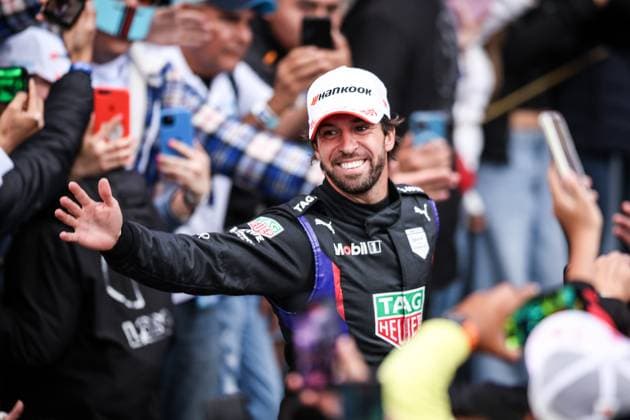 2025 FORMULA E MEXICO CITY ePRIX DA COSTA Antonio Felix (prt), TAG Heuer Porsche Formula E Team, Porsche 99X Electric, portrait celebration during the Mexico City ePrix, 2nd round of the 2024-25 ABB FIA Formula E World Championship, WM, Weltmeisterschaft on the Autodromo Hermanos Rodriguez from January 10 to 11, 2025 in Mexico City, Mexico - Mexico CityMexico  Copyright: xEricxAlonsox