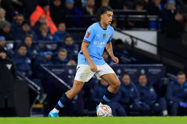 Manchester City v Salford City FA Cup 11 01 2025. 3rd Round Jahmai Simpson-Pusey (66) of Manchester City in action during the FA Cup match between Manchester City and Salford City at the Etihad Stadium, Manchester, England on 11 January 2025. Manchester Etihad Stadium Manchester England Editorial use only , Copyright: xConorxMolloyx PSI-21235-0120