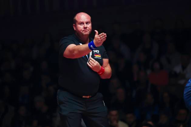 Semi-final Wrestling Bundesliga ASV Schorndorf vs SV Wacker Burghausen Referee Thorsten Baumgartner during the semi-final match of the German Team Championship between ASV Schorndorf and SV Wacker Burghausen in the Birtat Wrestling Bundesliga on 01 01 2025 in Schorndorf, Germany