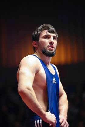 Semifinal Wrestling Bundesliga ASV Schorndorf vs SV Wacker Burghausen 80kg Greek Roman Idris Ibaev SV Wacker Burghausen in blue during the semifinal match of the German Team Championship between ASV Schorndorf and SV Wacker Burghausen in the Birtat Wrestling Bundesliga on 01 01 2025 in Schorndorf, Germany