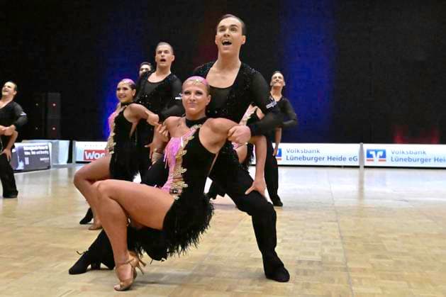 GER Dancing, 1 Bundesliga of Latin formations 11 01 2025, GER Dancing, 1 Bundesliga of Latin formations,, preliminary round, in the picture Gruen Gold Club Bremen B with the theme Music is the key nordphotoxGmbH xWitke nph00002