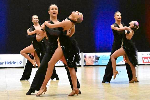 GER Dancing, 1 Bundesliga of Latin formations 11 01 2025, GER Dancing, 1 Bundesliga of Latin formations,, preliminary round, in the picture Gruen Gold Club Bremen B with the theme Music is the key nordphotoxGmbH xWitke nph00002