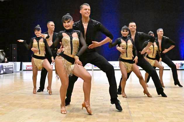 GER Dancing, 1 Bundesliga of Latin formations 11 01 2025, GER Dancing, 1 Bundesliga of Latin formations,, preliminary round, in the picture Blau Weiss Buchholz A with the theme On the dancefloor nordphotoxGmbH xWitke nph00002