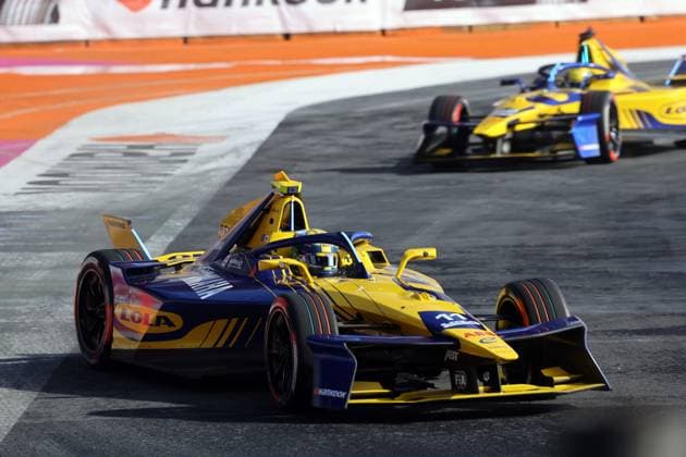 Lucas di Grassi BRA and team-mate Zane Maloney BER Lola Yamaha, FIA Formula E World Championship Season 11, Mexico City E Prix, 11 01 2025, Mexico