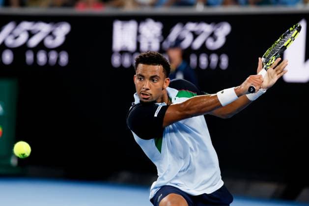 January 12, 2025: MELBOURNE, AUSTRALIA - JANUARY 12: Arthur Fils of France on his way to beating Otto Virtanen of Finland on day 1 of the 2025 Australian Open at Melbourne Park on January 12, 2025 in Melbourne, Australia. - ZUMAp121 20250112_zsp_p121_020 Copyright: xChrisxPutnamx