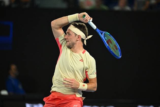 Australian Open First Round - Melbourne Casper Ruud (NOR) during his first round at the 2025 Australian Open at Melbourne Park in Melbourne, Australia, on January 12, 2025. Photo by Corinne Dubreuil ABACAPRESS.COM Melbourne Australia  Copyright: xDubreuilxCorinne ABACAx