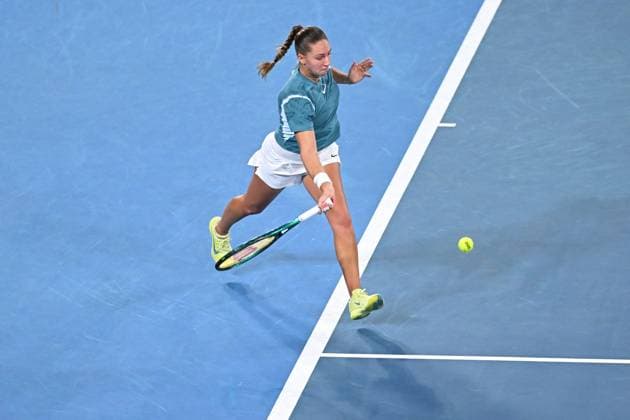 Australian Open First Round - Melbourne Diane Parry (FRA) during her first round at the 2025 Australian Open at Melbourne Park in Melbourne, Australia, on January 12, 2025. Photo by Corinne Dubreuil ABACAPRESS.COM Melbourne Australia  Copyright: xDubreuilxCorinne ABACAx