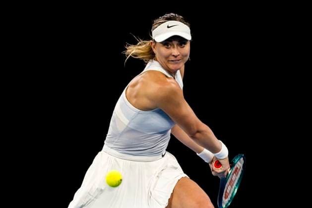 MELBOURNE, VIC - JANUARY 12: Paula Badosa of Spain in action during Round 1 of the 2025 Australian Open on January 12 2025, at Melbourne Park in Melbourne, Australia. (Photo by Jason Heidrich Icon Sportswire) TENNIS: JAN 12 Australian Open EDITORIAL USE ONLY Icon250112173