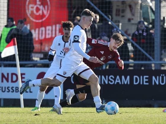 12 01 2025 Soccer season 2024 2025 Test match friendly match preparation match 1 FC Nürnberg Nuernberg FCN Club FC FC Ingolstadt FCI Sportfoto Zink DaMa xdaxmax Marc Niclas Dühring 18, FC Ingolstadt 04 Jannik Hofmann 43, 1 FC Nürnberg FCN