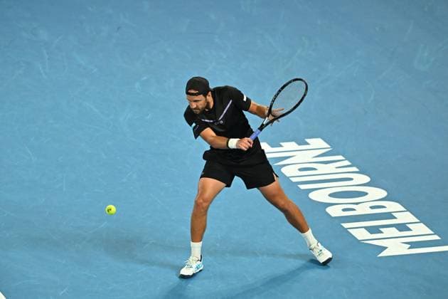 Day 1 - Australian Open 2025 - Melbourne Lucas Pouille (FRA) during his first round match at the 2025 Australian Open at Melbourne Park in Melbourne, AUSTRALIA, on January 12, 2025. Photo by Corinne Dubreuil ABACAPRESS.COM Melbourne VIC Australia  Copyright: xDubreuilxCorinne ABACAx
