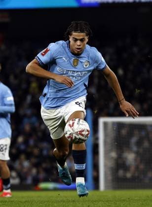 Football - 2024 2025 Emirates FA Cup - Round Five - Manchester City vs Salford City - Etihad Stadium - Saturday 11th January 2025 Jahmai Simpson-Pusey of Manchester City, at the Etihad. 