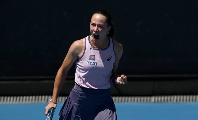 TENNIS AUSTRALIAN OPEN, Zeyneo Sonmez of Turkey reacts during her round 1 match against Talia Gibson of Australia during the 2025 Australian Open at Melbourne Park in Melbourne, Monday, January 13, 2025. ( NO ARCHIVING, EDITORIAL USE ONLY, NO USE IN BOOKS WITHOUT CONSENT MELBOURNE VICTORIA AUSTRALIA  Copyright: xJOELxCARRETTx 20250113179194815250