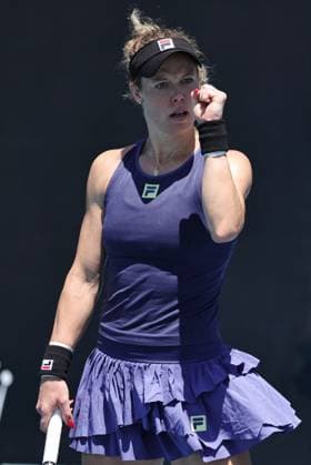 Laura Siegemund, GER, during first round of 2025 Australian Open in Melbourne, 13 01 2025