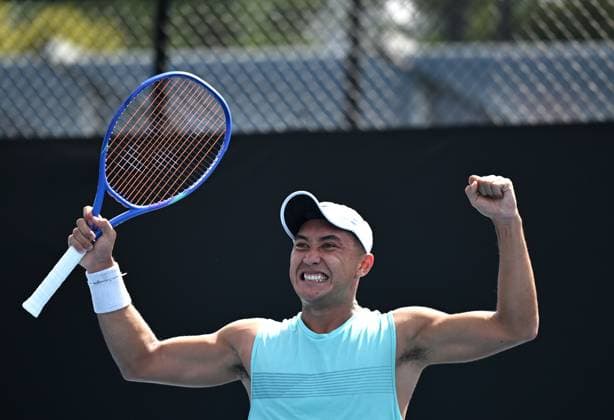 TENNIS AUSTRALIAN OPEN, James McCabe of Australia reacts after winning his round 1 match against Martin Landaluce of Spain during the 2025 Australian Open at Melbourne Park in Melbourne, Monday, January 13, 2025. ( NO ARCHIVING, EDITORIAL USE ONLY, NO USE IN BOOKS WITHOUT CONSENT MELBOURNE VICTORIA AUSTRALIA  Copyright: xLUKASxCOCHx 20250113152176689804