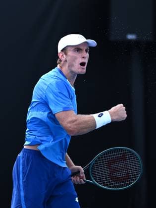 TENNIS AUSTRALIAN OPEN, Tristian Schoolkate of Australia celebrates during his round 1 match against Taro Daniel of Japan during the 2025 Australian Open at Melbourne Park in Melbourne, Monday, January 13, 2025. ( NO ARCHIVING, EDITORIAL USE ONLY, NO USE IN BOOKS WITHOUT CONSENT MELBOURNE VICTORIA AUSTRALIA  Copyright: xJOELxCARRETTx 20250113192033176831