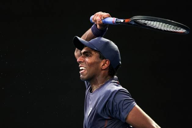 Nishesh Basavareddy during his first round match Australian Open, Day Two, Tennis, Melbourne Park, Melbourne, Australia - 13 Jan 2025  Copyright: xEllaxLing Shutterstockx 15098219p
