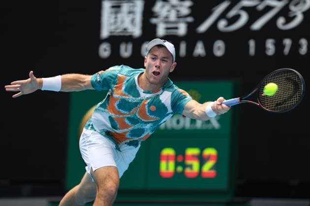 Dominik Koepfer, Australian Open 2024, Melbourne Park, Melbourne, Victoria, Australia Copyright: xJuergenxHasenkopfx