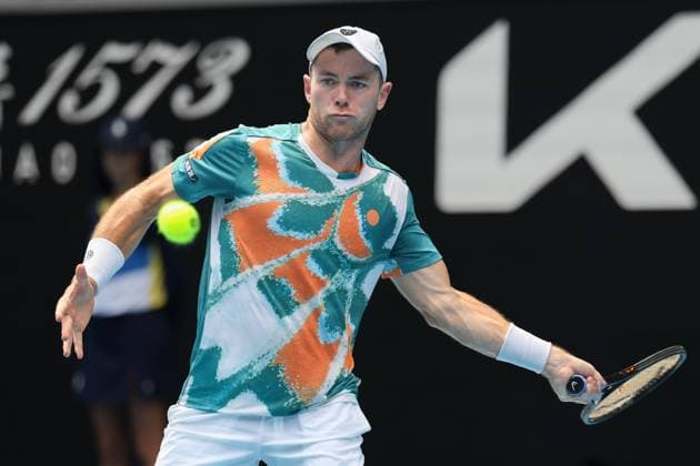 Dominik Koepfer, Australian Open 2024, Melbourne Park, Melbourne, Victoria, Australia Copyright: xJuergenxHasenkopfx