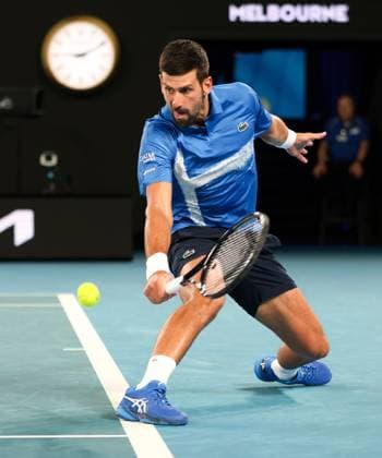 Novak Djokovic during his first round match Australian Open, Day Two, Tennis, Melbourne Park, Melbourne, Australia - 13 Jan 2025  Copyright: xEllaxLing Shutterstockx 15098219aw